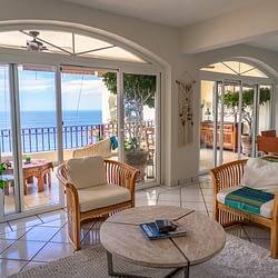 Living Room View of a Ocean View Condo in Amapas Puerto Vallarta